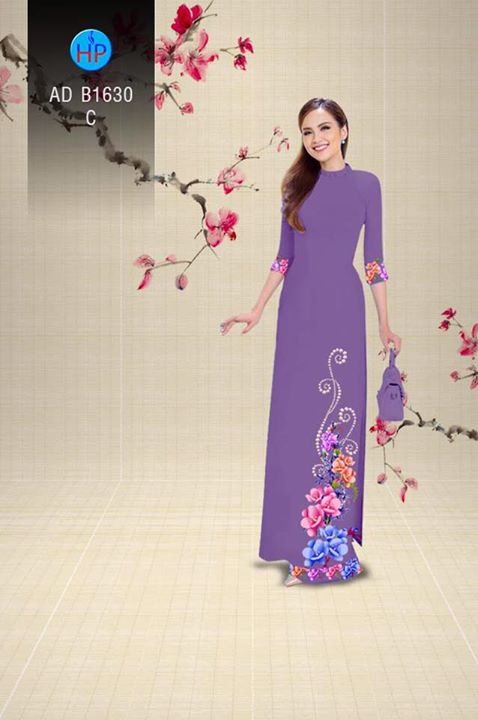 Vải áo dài Hoa in 3D AD B1630 33