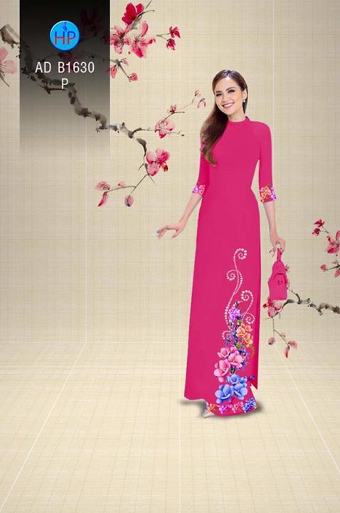 Vải áo dài Hoa in 3D AD B1630 32