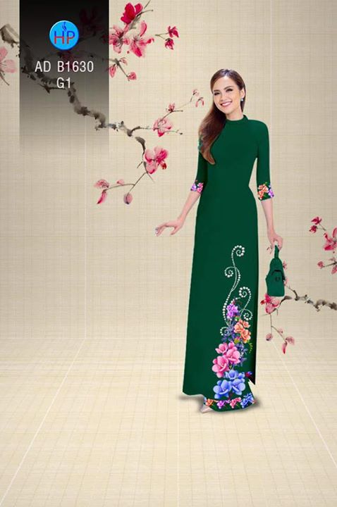 Vải áo dài Hoa in 3D AD B1630 35
