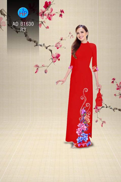 Vải áo dài Hoa in 3D AD B1630 36