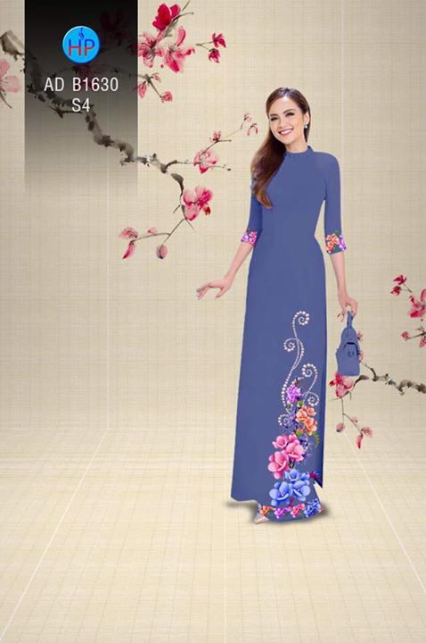 Vải áo dài Hoa in 3D AD B1630 37