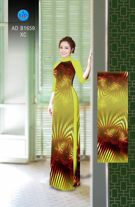 Vải áo dài Hoa ảo 3D AD B1659 27