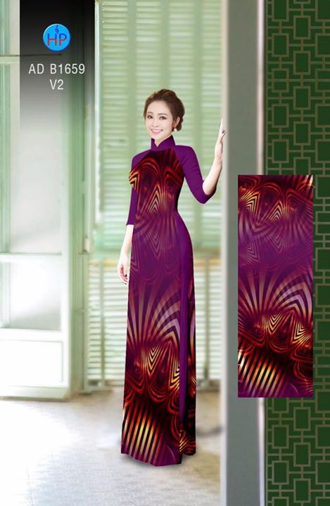 Vải áo dài Hoa ảo 3D AD B1659 28
