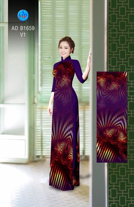 Vải áo dài Hoa ảo 3D AD B1659 29