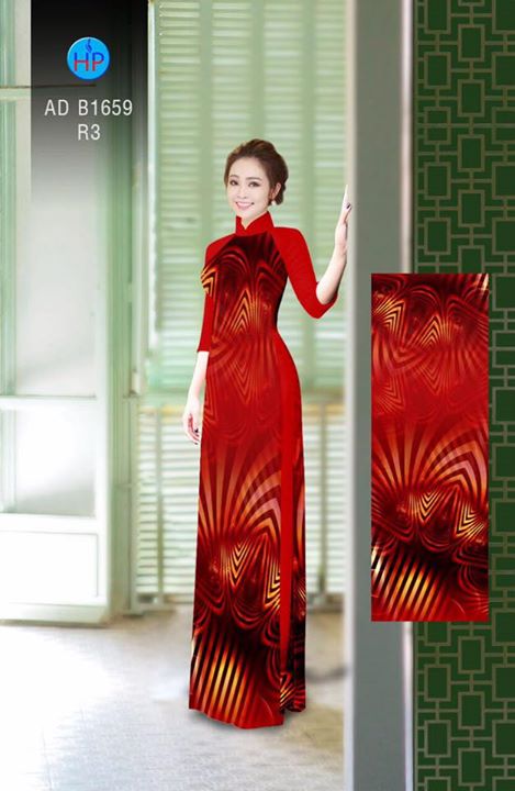 Vải áo dài Hoa ảo 3D AD B1659 30