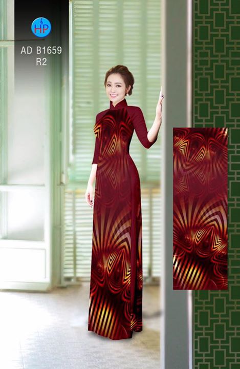 Vải áo dài Hoa ảo 3D AD B1659 31