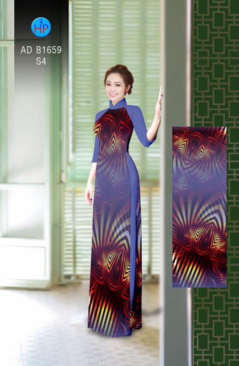 Vải áo dài Hoa ảo 3D AD B1659 32
