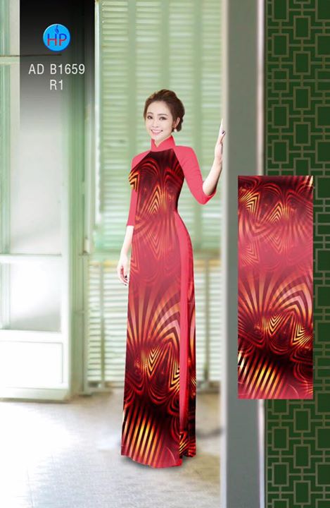 Vải áo dài Hoa ảo 3D AD B1659 33