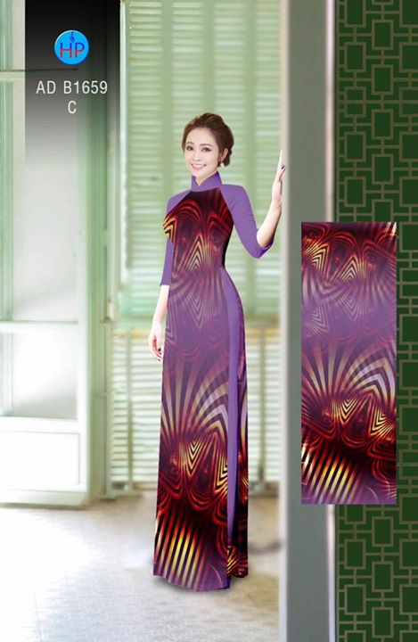 Vải áo dài Hoa ảo 3D AD B1659 36