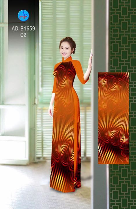 Vải áo dài Hoa ảo 3D AD B1659 37