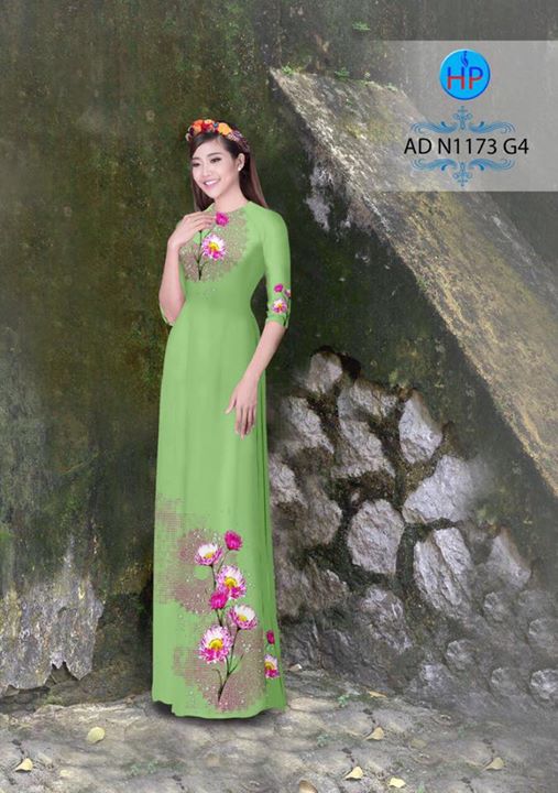 Vải áo dài Hoa Cúc AD N1173 35