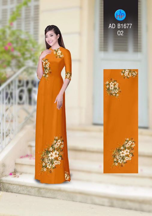 Vải áo dài Hoa in 3D AD B1677 30