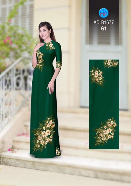Vải áo dài Hoa in 3D AD B1677 32