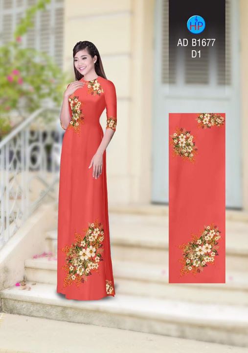Vải áo dài Hoa in 3D AD B1677 33