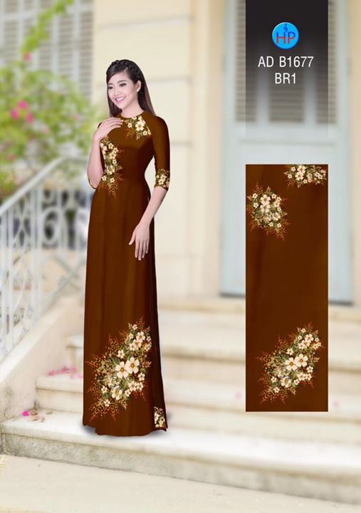 Vải áo dài Hoa in 3D AD B1677 35