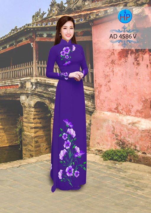 Vải áo dài Hoa in 3D AD 4568 27