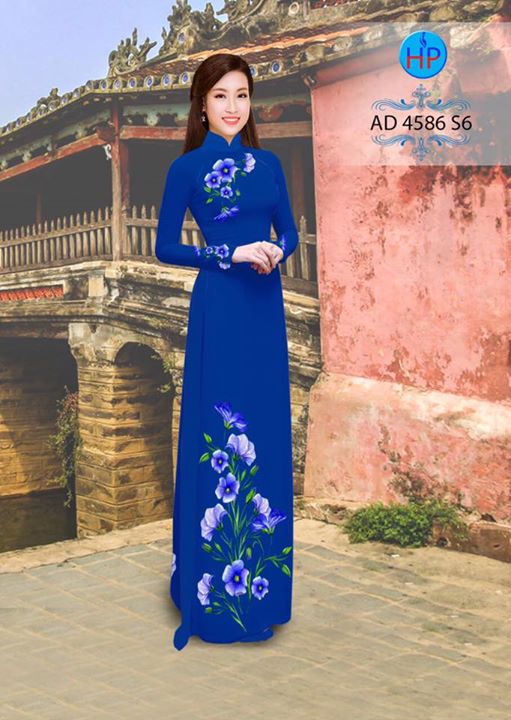 Vải áo dài Hoa in 3D AD 4568 34