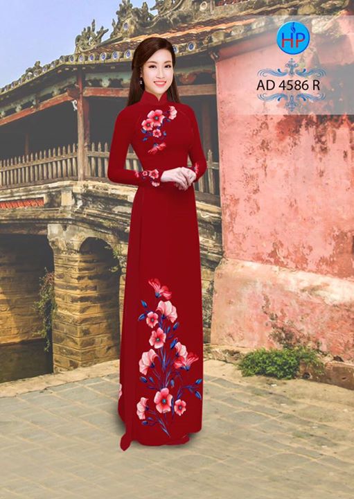 Vải áo dài Hoa in 3D AD 4568 32