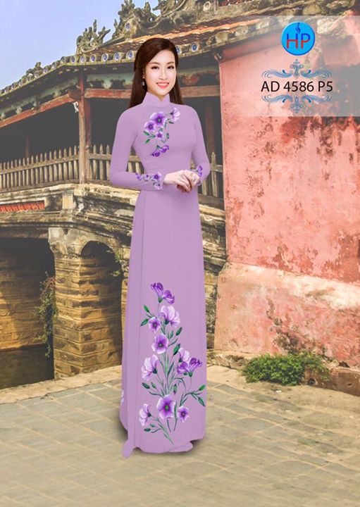Vải áo dài Hoa in 3D AD 4568 35