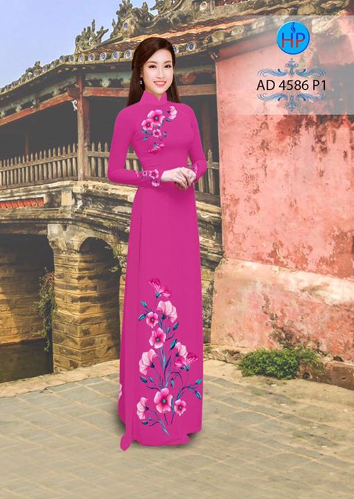 Vải áo dài Hoa in 3D AD 4568 37