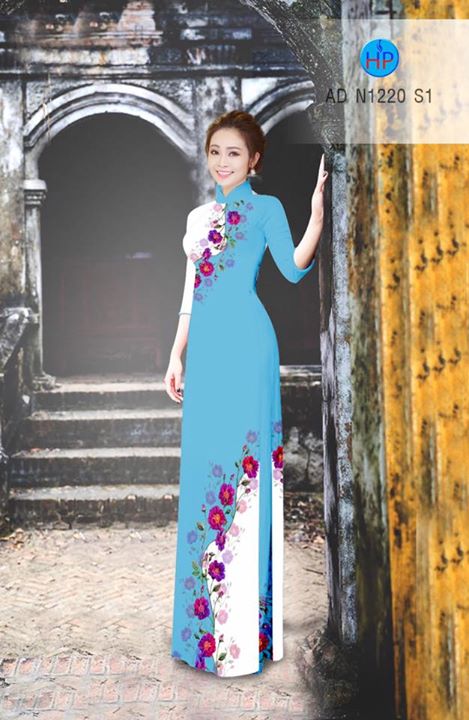 Vải áo dài Hoa in 3D AD N1220 34