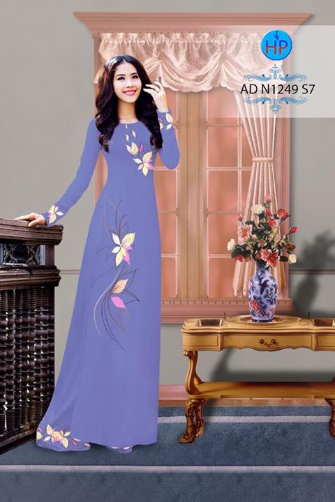 Vải áo dài Hoa in 3D AD N1249 32