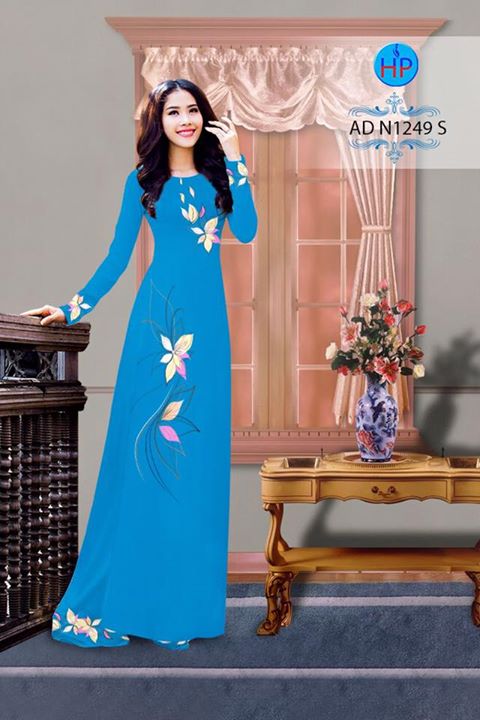 Vải áo dài Hoa in 3D AD N1249 34
