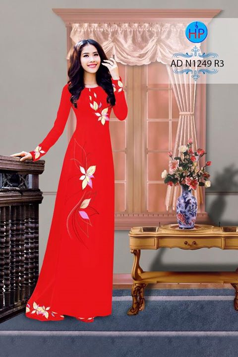 Vải áo dài Hoa in 3D AD N1249 37