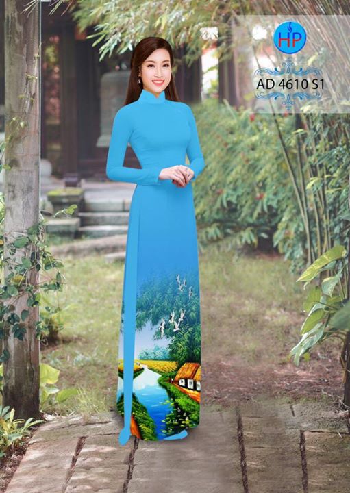Vải áo dài Phong cảnh quê hương AD 4610 33