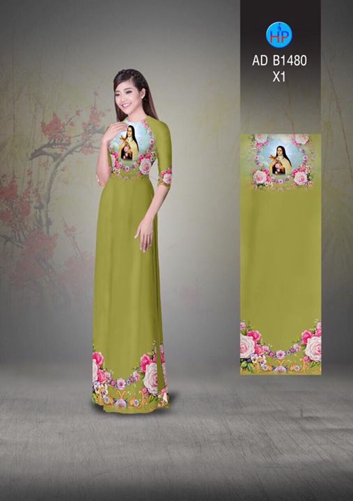 Vải áo dài Mừng lễ Thánh Têrêsa AD B1480 30