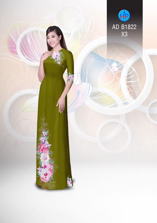 Vải áo dài Hoa in 3D AD B1822 28