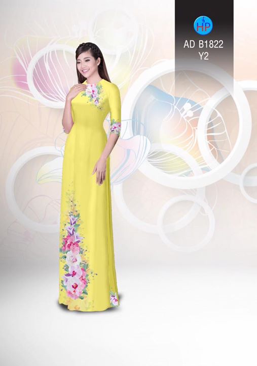 Vải áo dài Hoa in 3D AD B1822 27