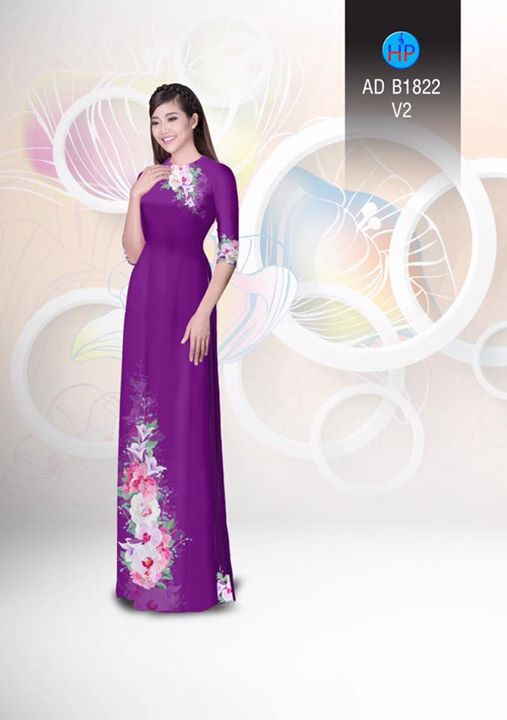 Vải áo dài Hoa in 3D AD B1822 30