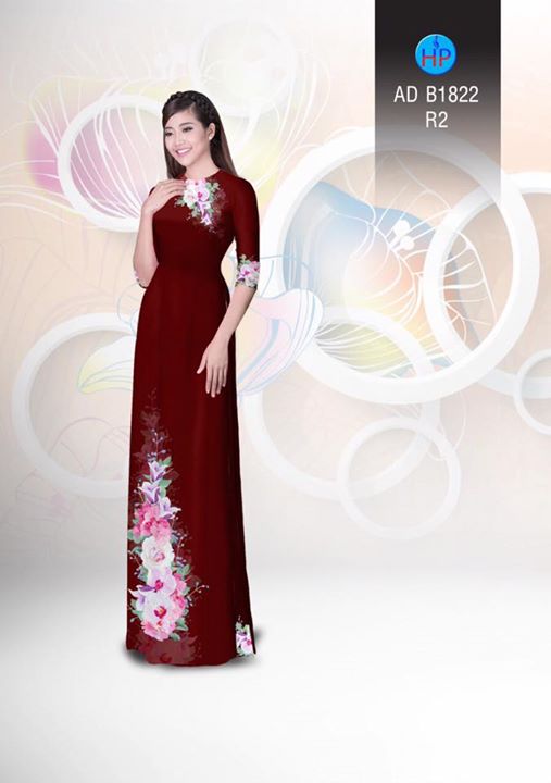 Vải áo dài Hoa in 3D AD B1822 33