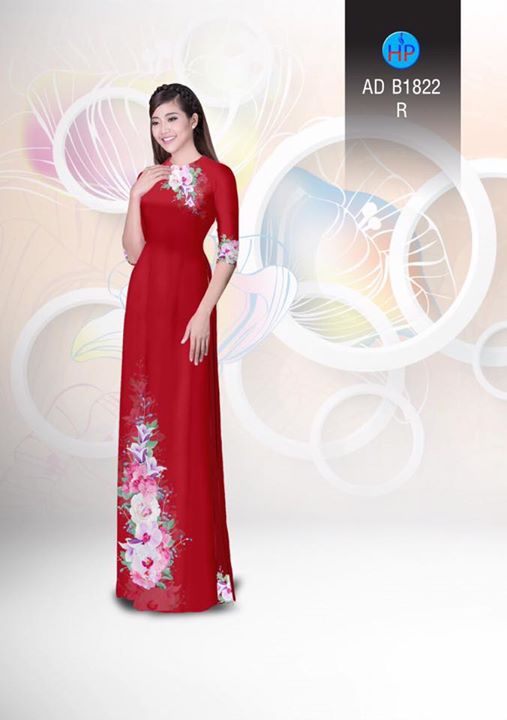 Vải áo dài Hoa in 3D AD B1822 34