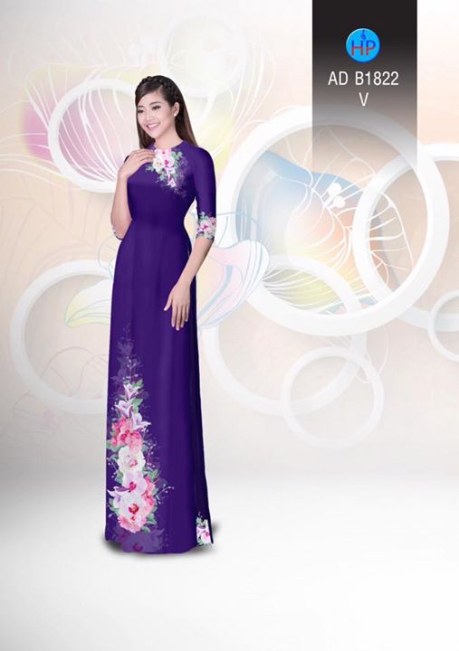 Vải áo dài Hoa in 3D AD B1822 31