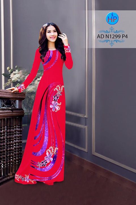 Vải áo dài Hoa in 3D AD N1299 32