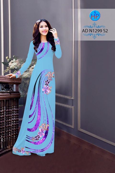Vải áo dài Hoa in 3D AD N1299 33