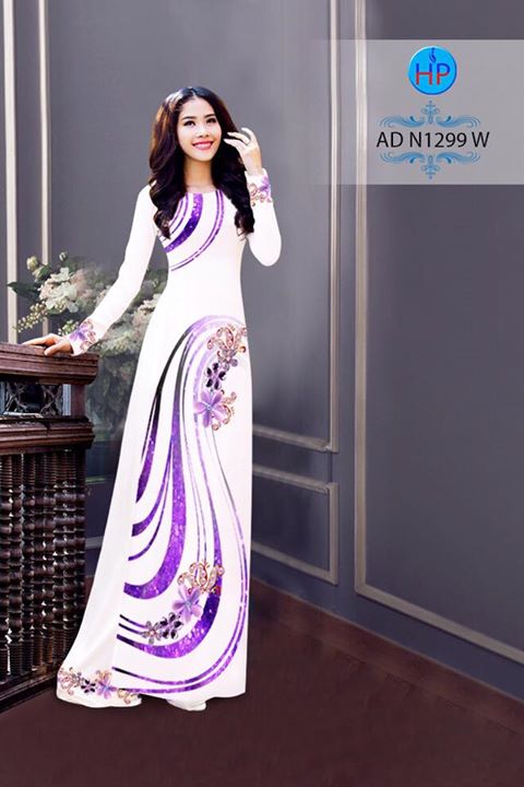 Vải áo dài Hoa in 3D AD N1299 36