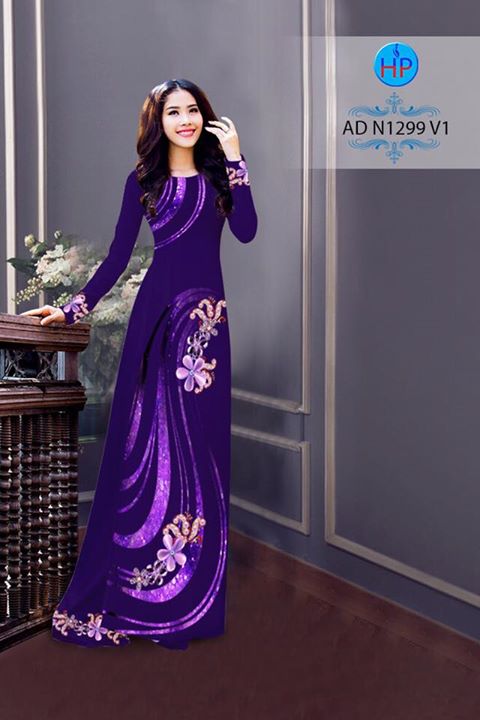 Vải áo dài Hoa in 3D AD N1299 37