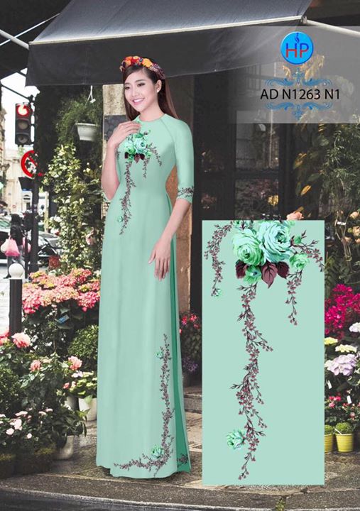 Vải áo dài Hoa hồng AD N1263 32