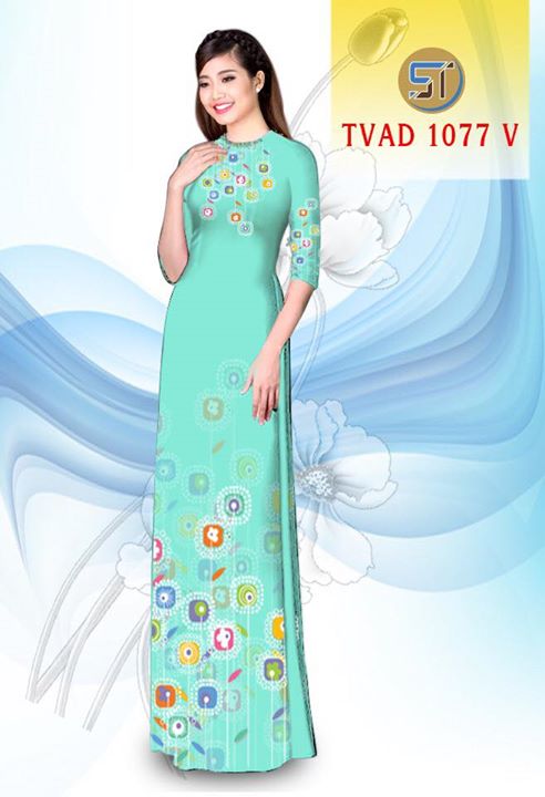 Vải áo dài hoa văn AD TVAD 1077 15