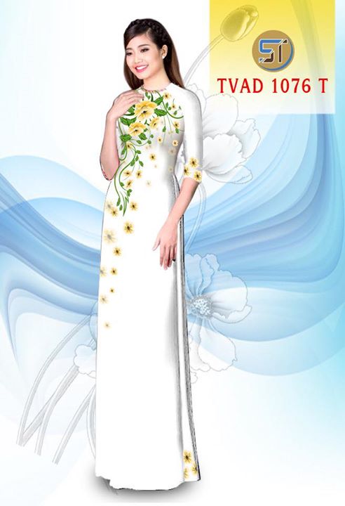 Vải áo dài hoa đẹp AD TVAD 1076 16