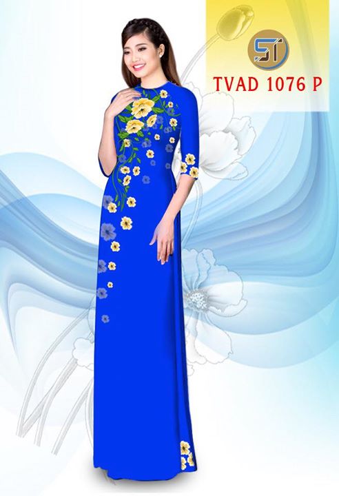 Vải áo dài hoa đẹp AD TVAD 1076 19