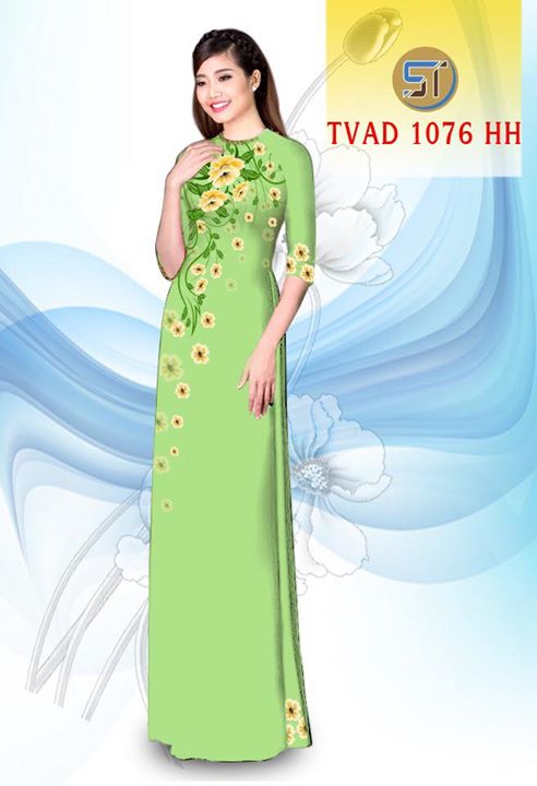 Vải áo dài hoa đẹp AD TVAD 1076 22