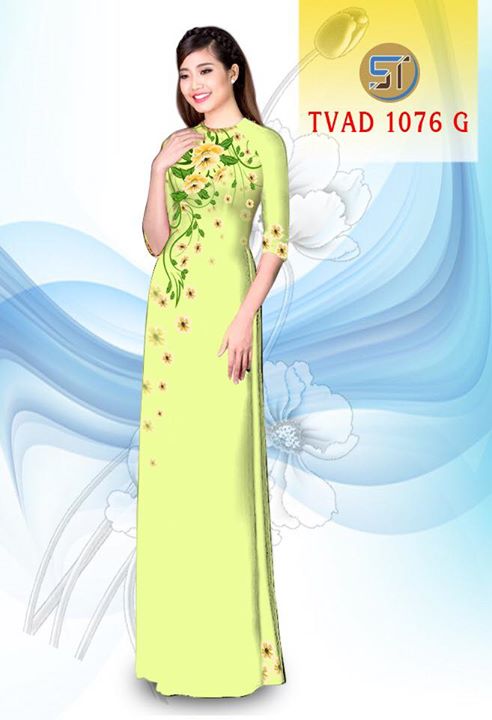 Vải áo dài hoa đẹp AD TVAD 1076 23