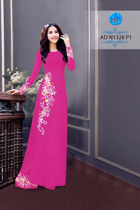 Vải áo dài Hoa in 3D AD N1328 32