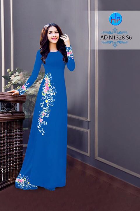 Vải áo dài Hoa in 3D AD N1328 35