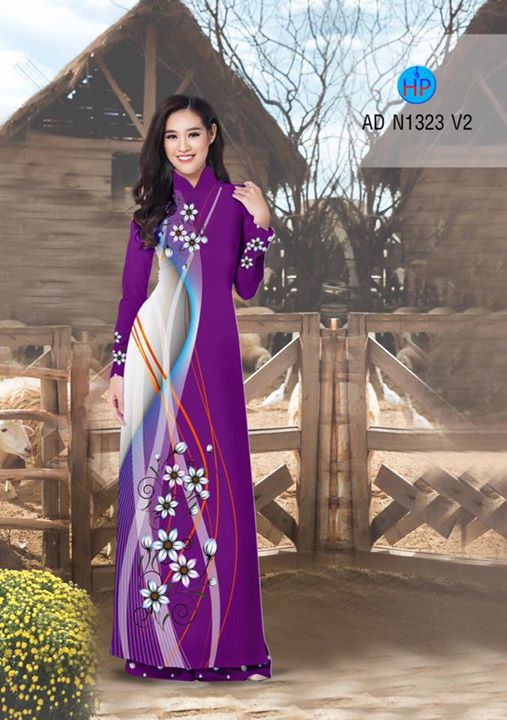 Vải áo dài Hoa in 3D AD N1323 36