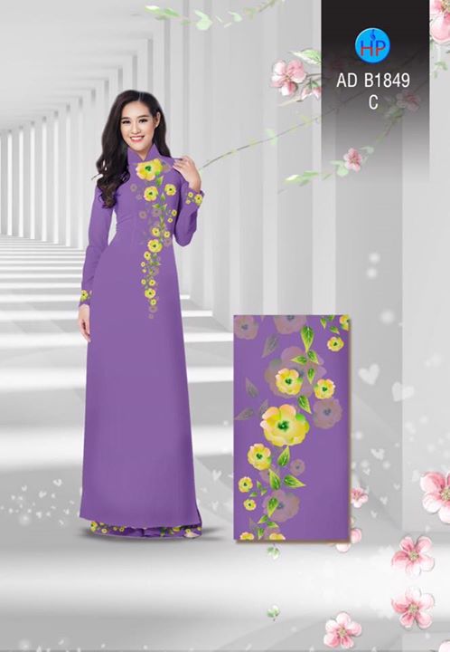 Vải áo dài Hoa in 3D AD B1849 28
